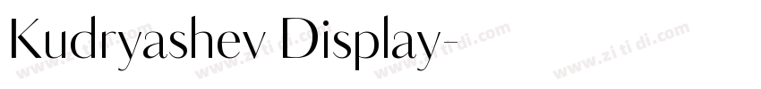 Kudryashev Display字体转换